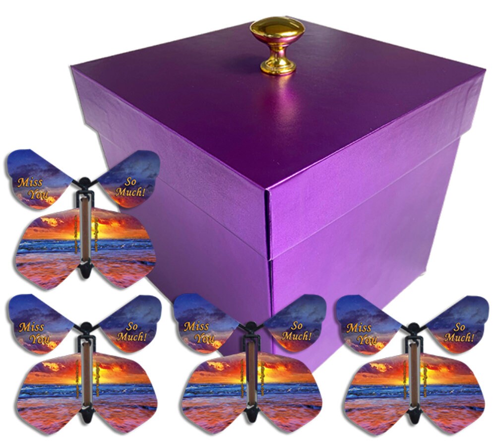 Purple Mother's Day Exploding Butterfly Box With Flying Butterflies - Etsy