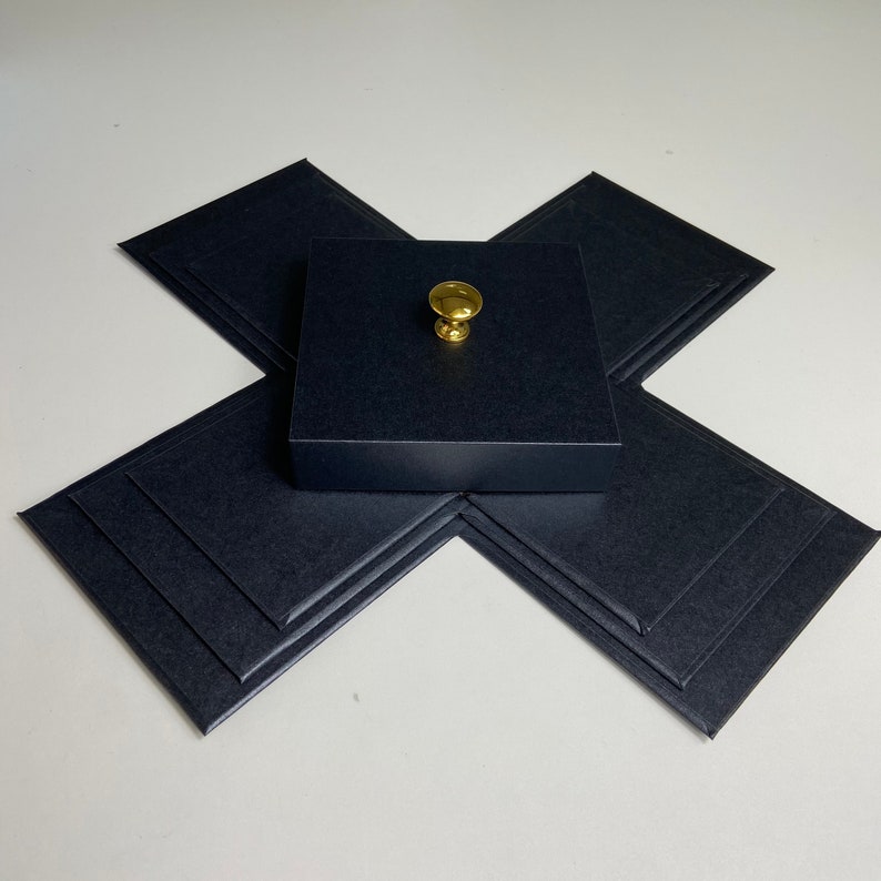 Black Exploding Butterfly Box With Gender Reveal Flying Butterflies Etsy