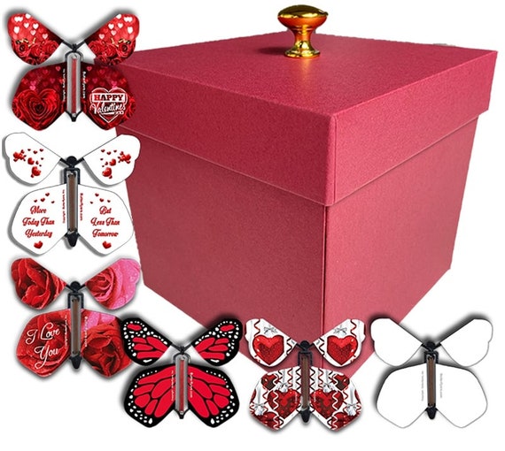 Boîte Cadeau Explosion Surprise - DIY 55x55 Cm Dépliée - Pour Anniversaire, Noël, Saint-Valentin - 12