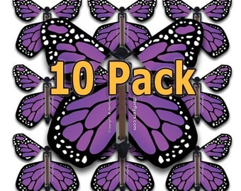 Purple Monarch Flying Butterfly (10 Pack)