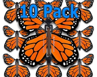 Orange Monarch Flying Butterfly (10 Pack)