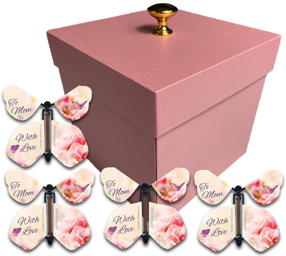Pink Mother's Day Exploding Butterfly Box With Flying Butterflies - Etsy