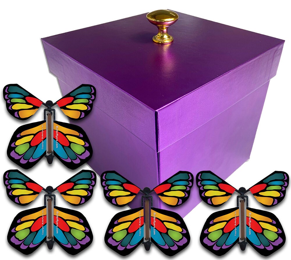 Purple Easter Exploding Butterfly Gift Box With Flying Butterflies - Etsy