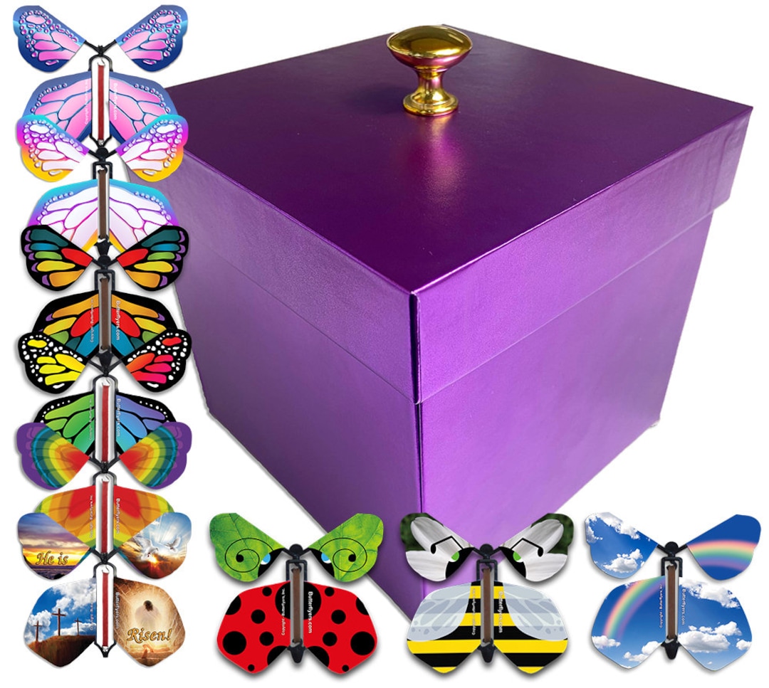 Purple Easter Exploding Butterfly Gift Box With Flying Butterflies - Etsy