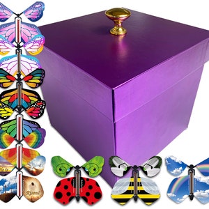 Purple Easter Exploding Butterfly Gift Box With Flying Butterflies