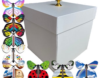 White Easter Exploding Butterfly Gift Box With Flying Butterflies