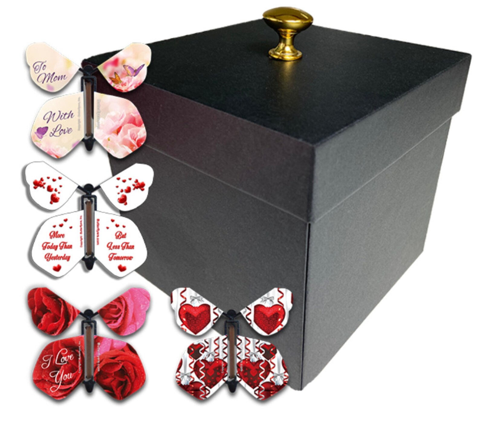 Black Mother's Day Exploding Butterfly Box With Flying Butterflies - Etsy