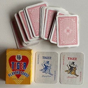 MINI CARTE DA GIOCO by Tiger Set di 2 confezioni Vintage giocattolo da collezione Blackjack Pazienza Poker Bridge Cribbage Spades Nuovo vecchio stock