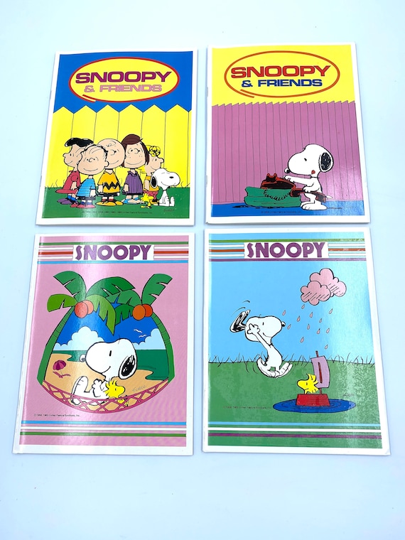 1980年代 ピーナッツ スヌーピーと仲間たちの罫線入りノート 4冊