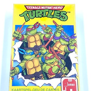 JEU DE CARTES TMNT Teenage Mutant Hero Turtles Ninja Card Game Leonardo Michelangelo Donatello Raphael Nouveau vieux stock vintage jouet