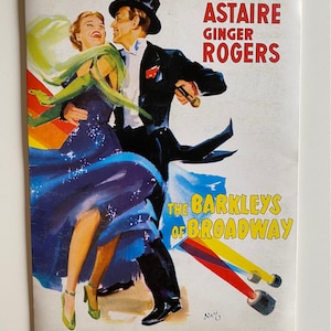 FRED ASTAIRE Ginger Rogers I Barkley di Broadway Carta da scrittura Set cancelleria da collezione vintage anni '80 Warner Bros. Nuovo vecchio stock