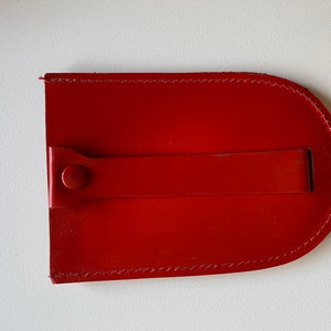 LEATHER KEY POUCH Vintage 70s cartera coleccionable Caso Monedero Llavero Nuevo stock antiguo