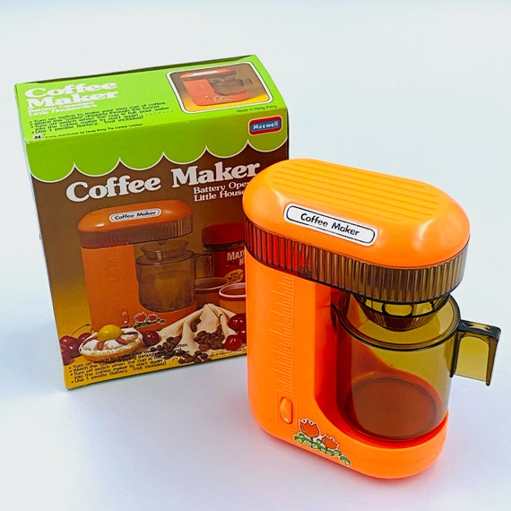 1980s Coffee Maker Barista Battery Operated Little Housewife's Kitchen Toy  Boxed Maxwell New Old Stock 