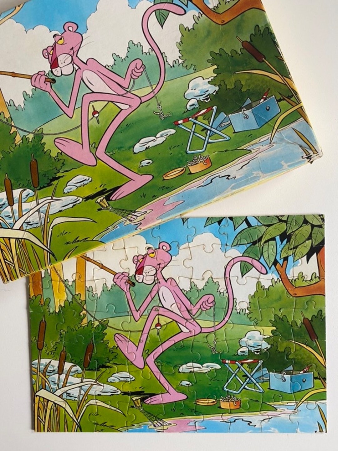 THE PINK PANTHER Vintage 80s Collectible Toy Jigsaw Puzzle