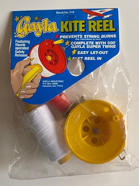 GAYLA KITE REEL Vintage 70s Collectible Toy Stock 500 Ft Gayla