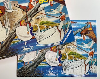 NILS HOLGERSSON PUZZLE Ravensburger Wood Vintage 80s collectible toy 80 pieces Otto Maier Benelux Cartoon