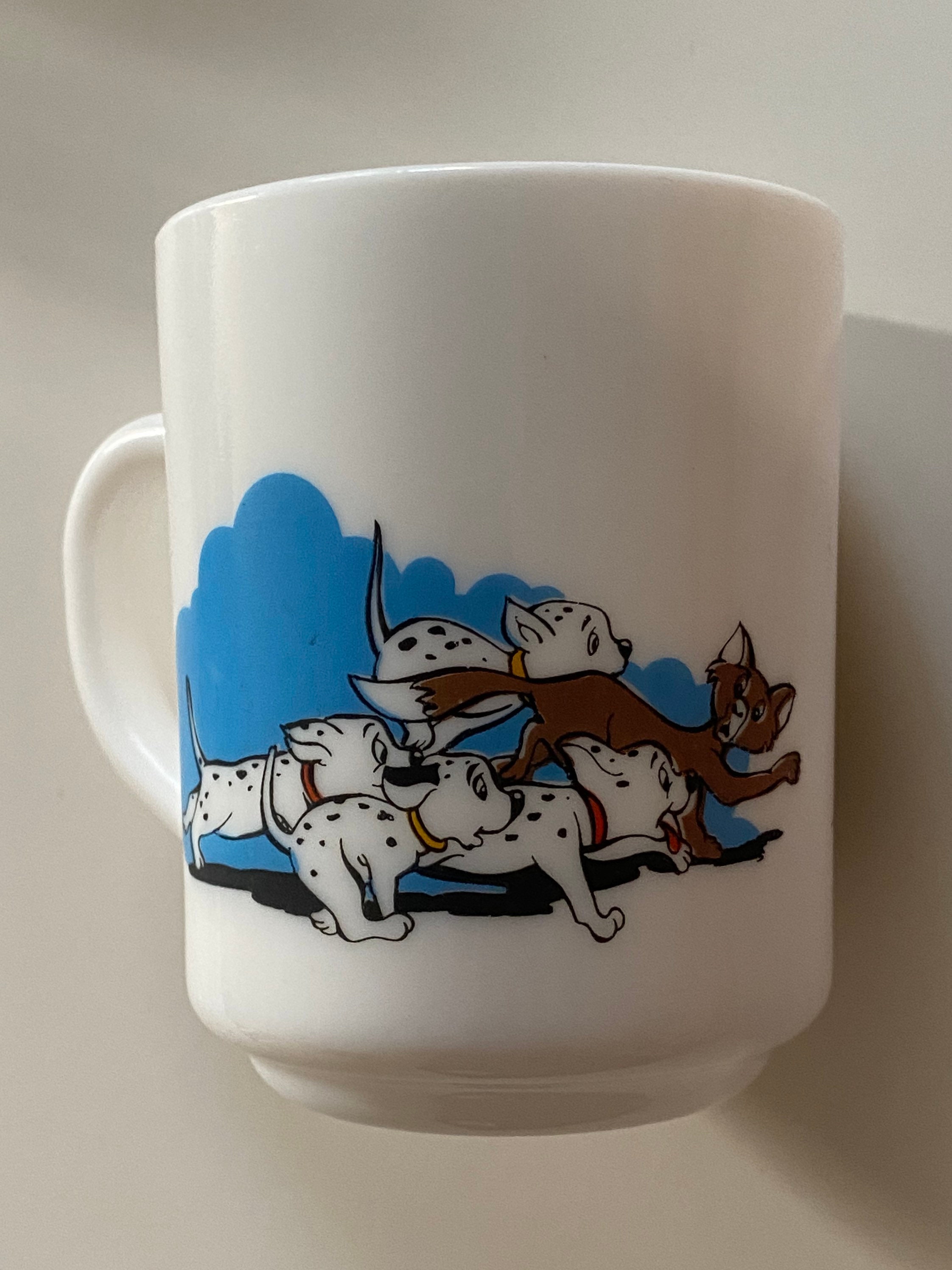 101 DALMATIANS COFFEE MUG 80s Walt Disney from Belgium Europe High collector appeal Vintage