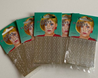 FLASH SPOTS JEWELRY Vintage 1980’s collectible Earrings Stickers 5 packs