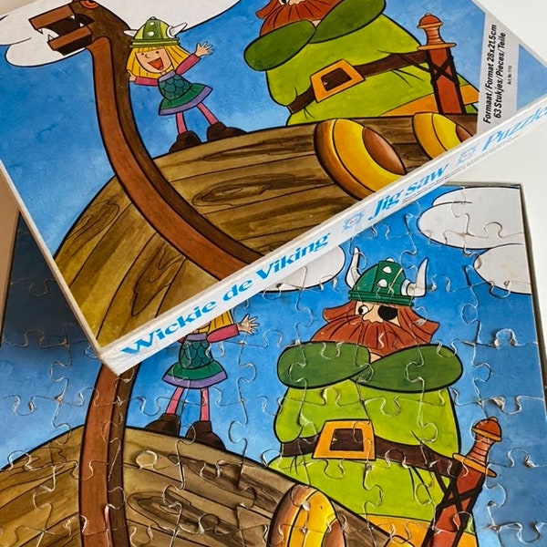 VICKY THE VIKING Vintage collectible toy Jigsaw Puzzle Eurofranchising Holland Wickie the Viking