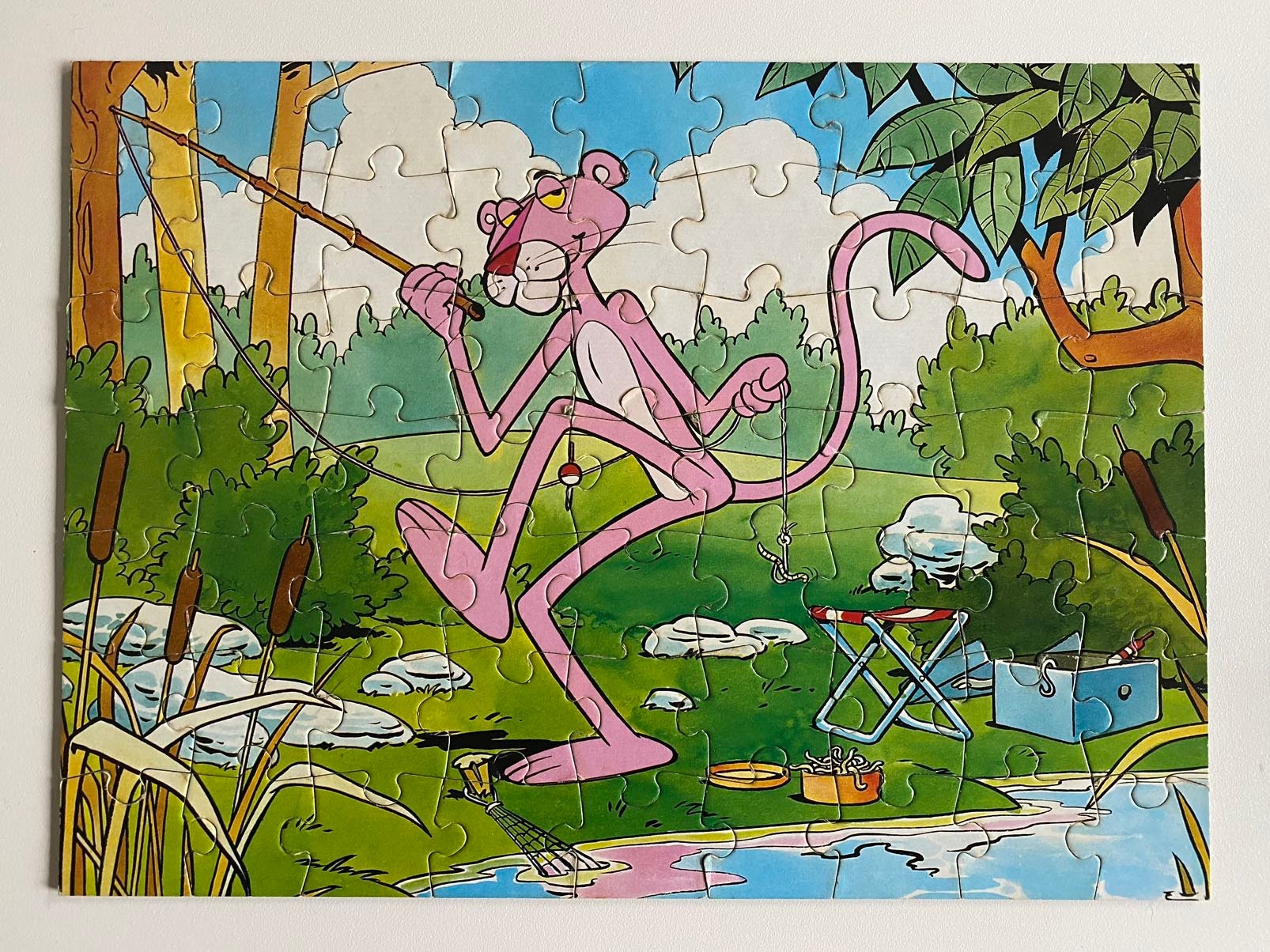 THE PINK PANTHER Vintage 80s Collectible Toy Jigsaw Puzzle