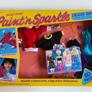 YOUNG &#39;N LOVELY 1988 Paint &#39;n Sparkle Deluxe gift set No. 2031 SHILLMAN Barbie Lindsey Maxie Nieuwe oude voorraad