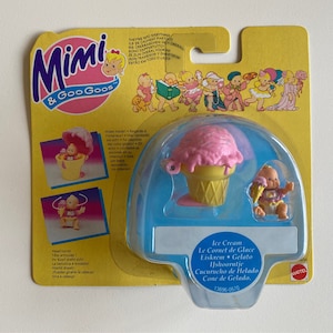 SCOOPY and her ice cream Baby Rose Mimi & the Goo Goos Mattel Vintage 90s collectible toy New old stock