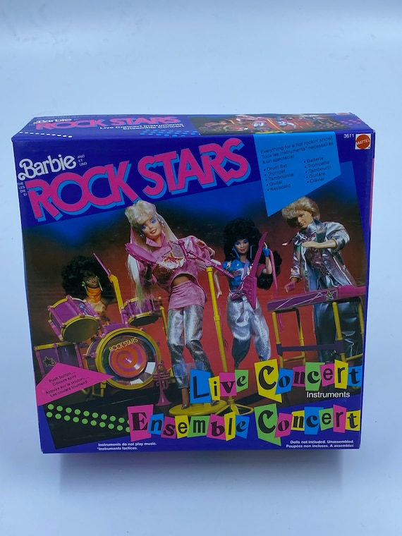 BARBIE ROCK STARS Live Concert Vintage 1986 juguete coleccionable Mattel  3611 New old stock