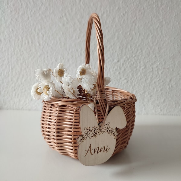 Personalized Easter pendant - Easter basket pendant - bunny pendant - Easter decoration