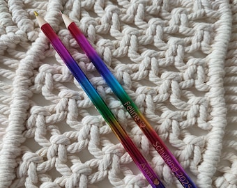 Rainbow pencil personalized with name - colored pencil personalized - school enrollment gift -