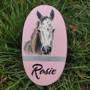 Hand-painted Horse Grooming Brush, Custom Horse Portrait Brush