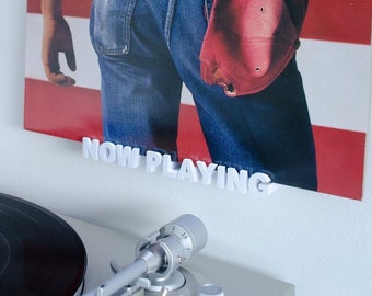 Now Playing wall mount, vinyl record display shelf (multiple color options / 17 cm WIDE)