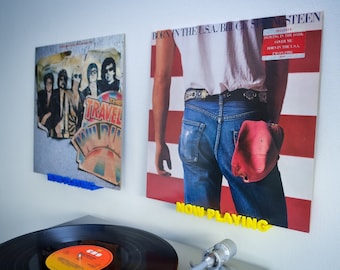 XL Now Playing Record Wall Mount Display / shelf holder (multiple color options / 17 cm WIDE)