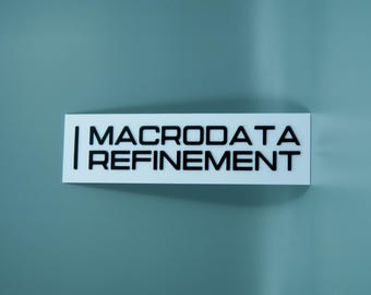Severance Macrodata Refinement Sign | MDR Department Names Original Sign | Customizable Fan Made Art Office Decor | High Quality Finish