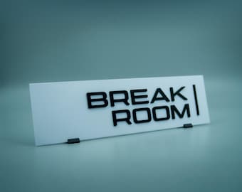 Severance Break Room Sign | Break Room Department Names Original Sign | Customizable Fan Made Art Office Decor | High Quality Finish