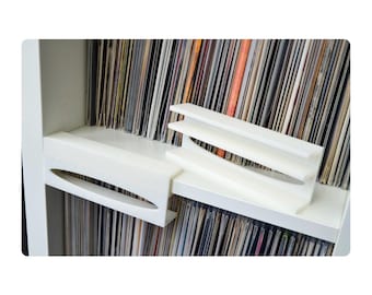 Kallax Backstops for Vinyl Storage | Back Bumper for Ikea Kallax to Keep Vinyl Record Album Sleeves Tidy and Organized | Screwless Mounting