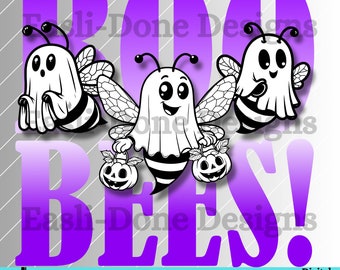 Boo Bees SVG: Sarcastic Halloween Bee Ghost Design (Digital Download)