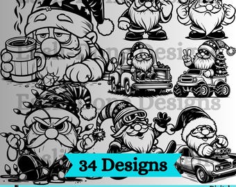 Christmas Gnome SVG Bundle, Coffee Gnome svg, Gnome middle finger svg design, Grumpy Gnome svg, Funny Christmas Gnome svg (Digital Download)