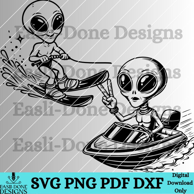 Ocean Alien SVG Bundle: Funny UFO Cut Files (digital Download) - Etsy