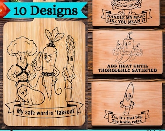 Sarcastic Cutting Board SVG Bundle: Adult charcuterie board Funny Kitchen Art (Digital Download)