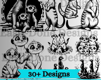 Meerkat SVG Bundle, Meerkat family svg, Meerkat Clipart for Crafters (Digital Download)