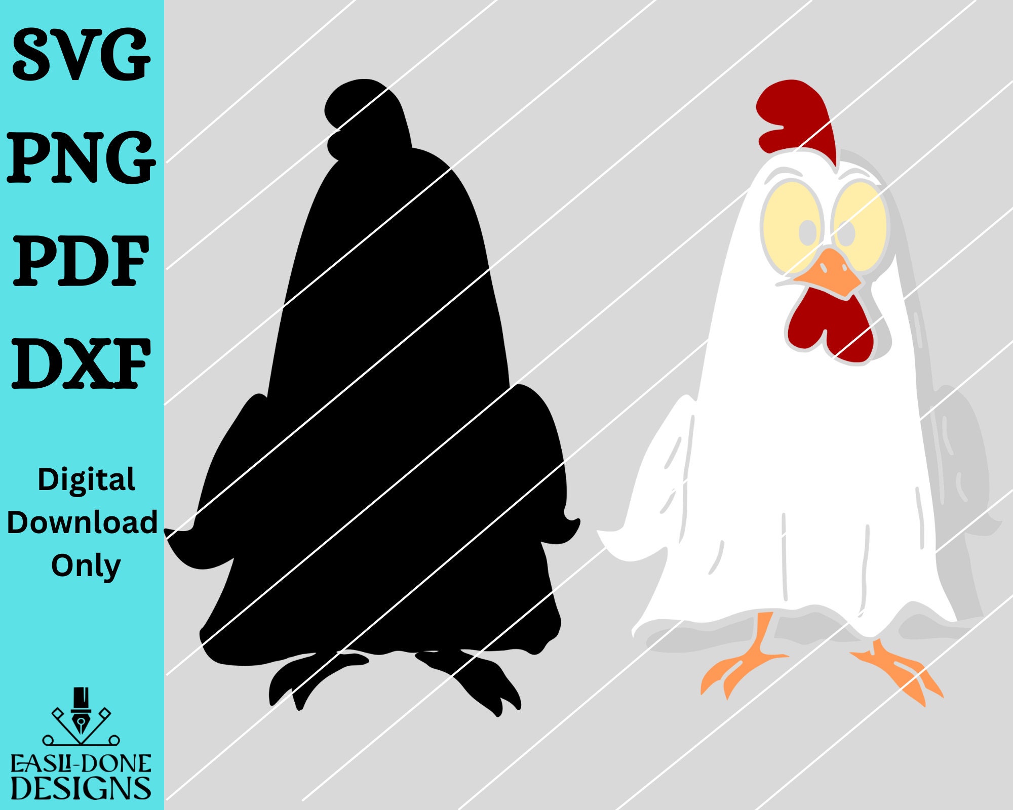 Halloween Chicken Svg Png, Ghost Chicken Cut Files and Clipart ...