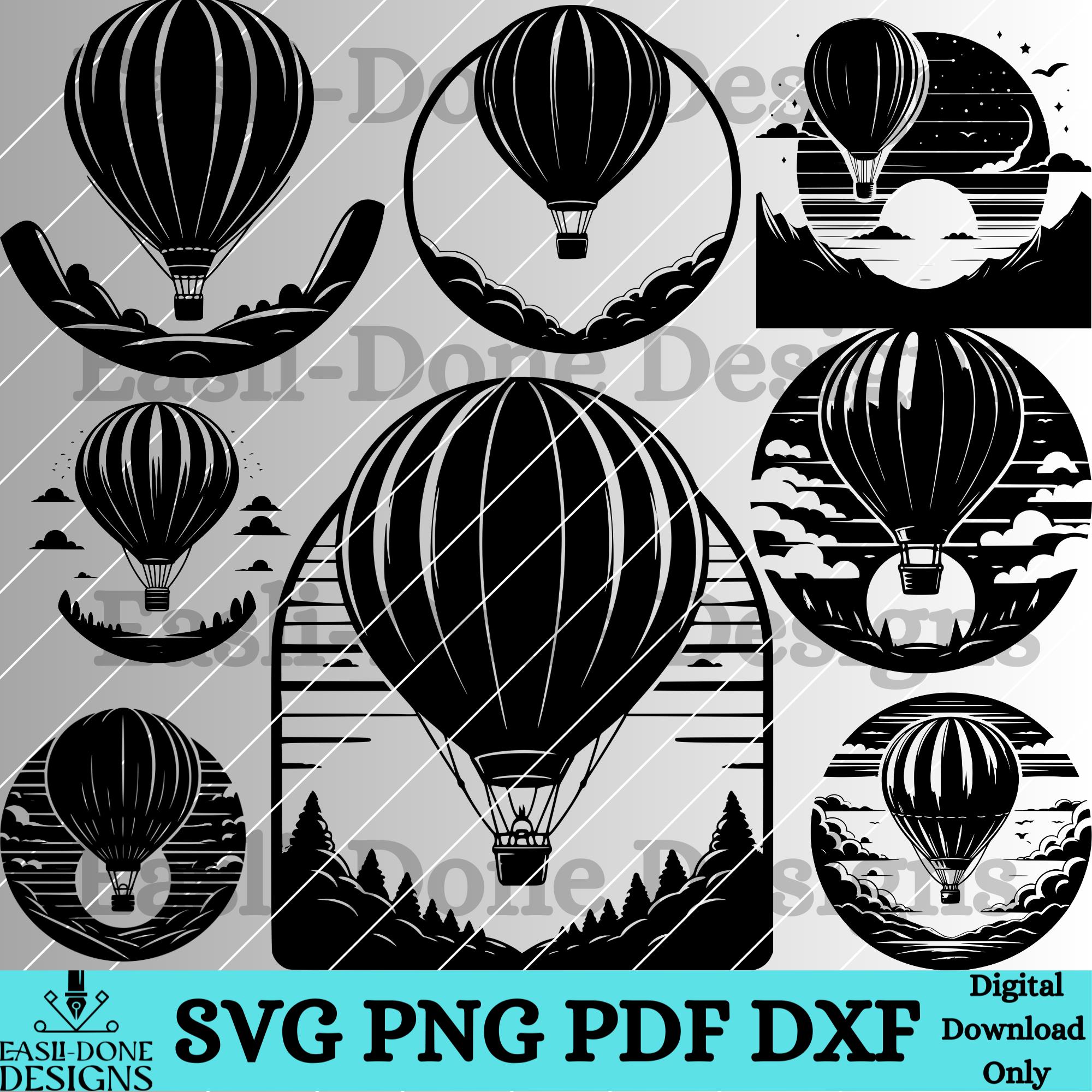 Hot Air Balloon SVG Bundle: 28 Clipart Designs (digital Download) - Etsy