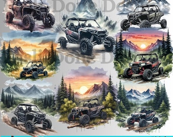 Lot de cliparts côte à côte pour VUTT : modèles tout-terrain PNG et JPG