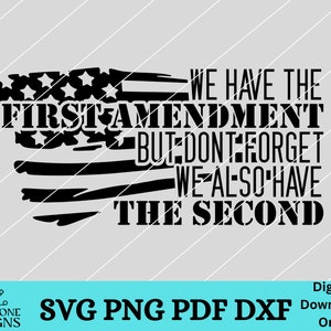 First & Second Amendment Tattered Flag SVG: Patriotic USA Design (Digital Download)