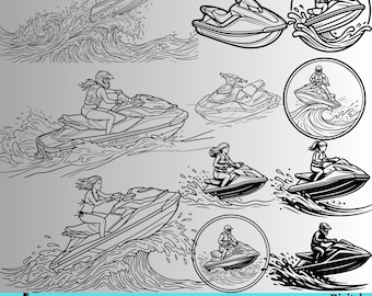 Watercraft SVG Bundle, Jet Ski svg Bundle, Personal Watercraft SVG, Summer Lake SVG, Boating svg Files, laser engraving svg