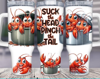 Funny Crawfish Tumbler Wrap: Sarcastic Crayfish Design (PNG JPG Digital Download)