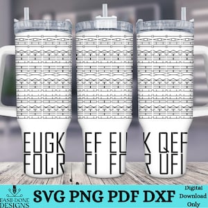 Sarcastic Tumbler Wrap SVG: Hidden Swear Message, Adult Humor (Digital Download)