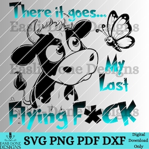 Sarcastic Cow SVG: Funny Grumpy Farm Animal Clipart (Digital Download)