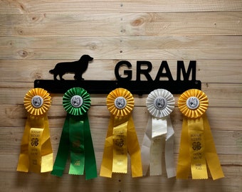 Award Ribbon Holder, Award Ribbon Holder, Award Display Rack, Wall Decor, Metal Signage