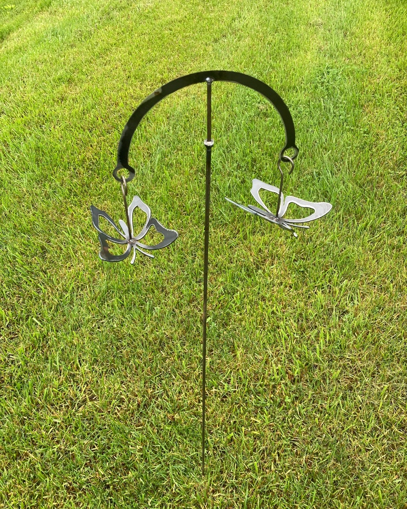 Butterfly Balancer , Yard Art, Garden Art, Metal Signage Etsy